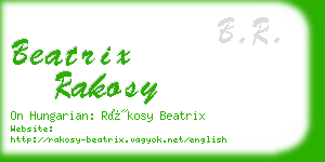 beatrix rakosy business card